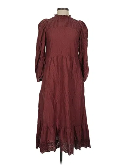 Pre-owned Universal Thread Casual Dress In Burgundy