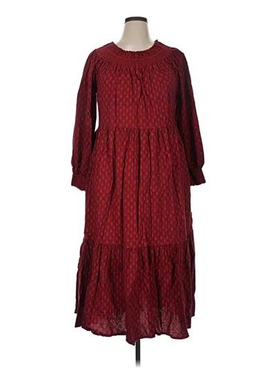 Pre-owned Universal Thread Casual Dress In Burgundy