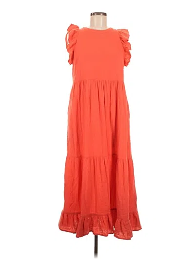 Pre-owned Universal Thread Casual Dress In Orange
