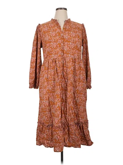 Pre-owned Universal Thread Casual Dress In Orange