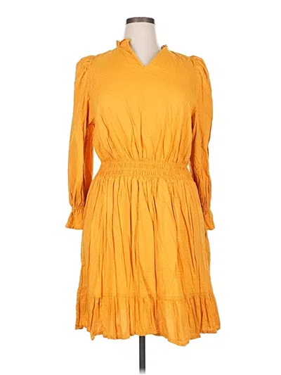 Pre-owned Universal Thread Casual Dress In Yellow