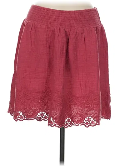 Pre-owned Universal Thread Casual Skirt In Burgundy
