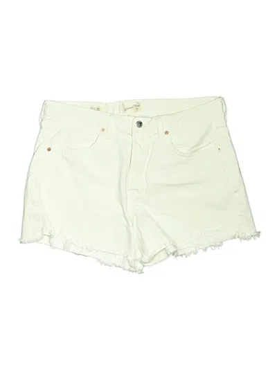 Pre-owned Universal Thread Denim Shorts In Ivory