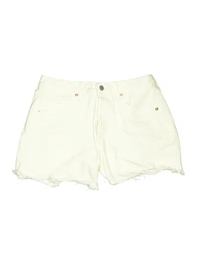 Pre-owned Universal Thread Denim Shorts In Ivory