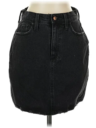 Pre-owned Universal Thread Denim Skirt In Black
