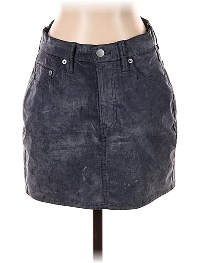 Pre-owned Universal Thread Denim Skirt In Gray