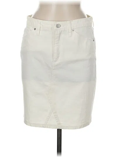 Pre-owned Universal Thread Denim Skirt In White