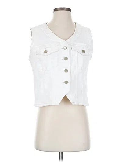 Pre-owned Universal Thread Denim Vest In White