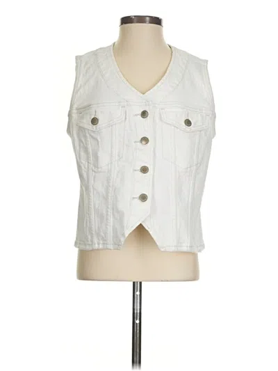 Pre-owned Universal Thread Denim Vest In White