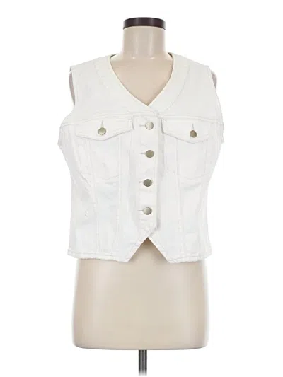 Pre-owned Universal Thread Denim Vest In White
