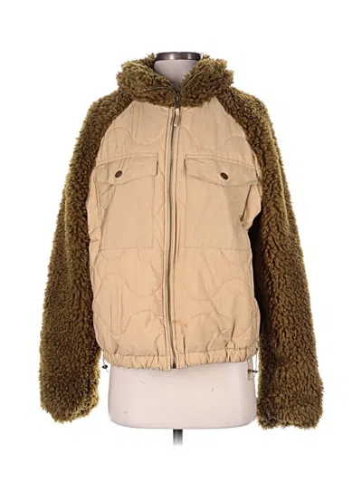Pre-owned Universal Thread Faux Fur Jacket In Brown