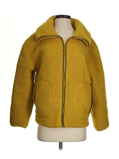Pre-owned Universal Thread Faux Fur Jacket In Yellow