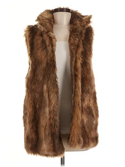 Pre-owned Universal Thread Faux Fur Vest In Brown