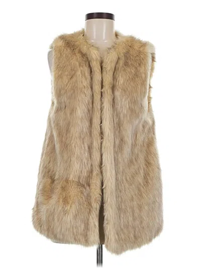 Pre-owned Universal Thread Faux Fur Vest In Tan