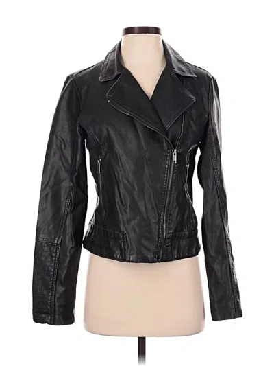 Pre-owned Universal Thread Faux Leather Jacket In Black