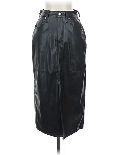 Pre-owned Universal Thread Faux Leather Skirt In Black