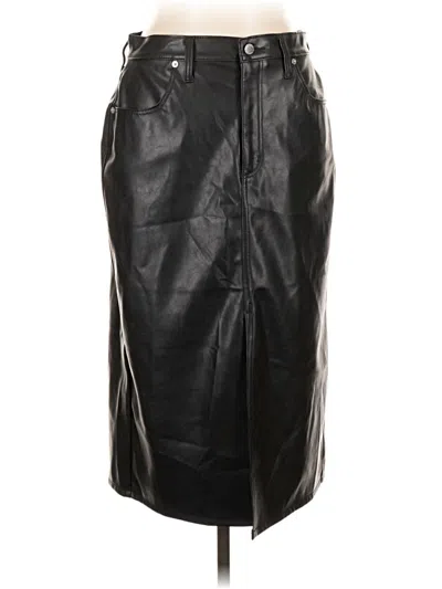 Pre-owned Universal Thread Faux Leather Skirt In Black