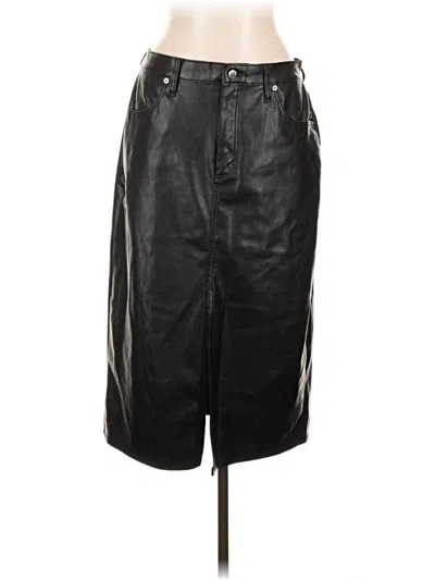 Pre-owned Universal Thread Faux Leather Skirt In Black