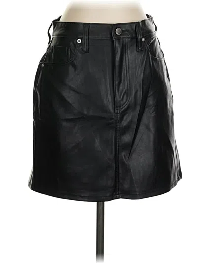 Pre-owned Universal Thread Faux Leather Skirt In Black