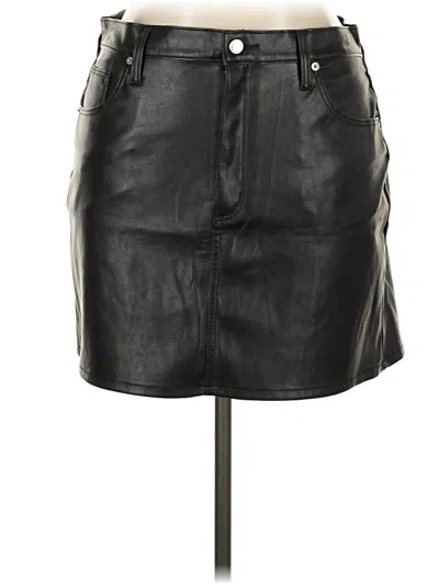Pre-owned Universal Thread Faux Leather Skirt In Black