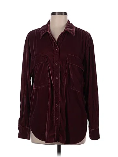 Pre-owned Universal Thread Fleece Jacket In Burgundy