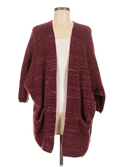 Pre-owned Universal Thread Kimono In Burgundy