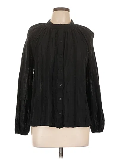 Pre-owned Universal Thread Long Sleeve Blouse In Black