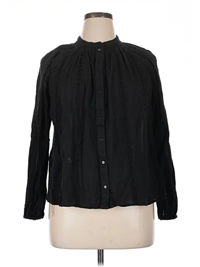 Pre-owned Universal Thread Long Sleeve Blouse In Black