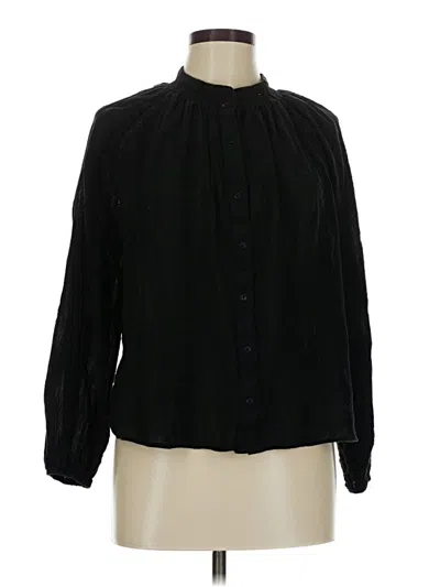Pre-owned Universal Thread Long Sleeve Blouse In Black