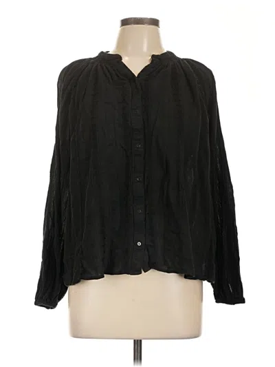 Pre-owned Universal Thread Long Sleeve Blouse In Black