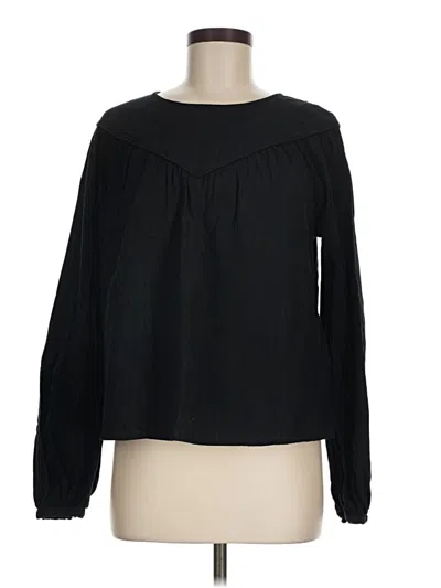 Pre-owned Universal Thread Long Sleeve Blouse In Black