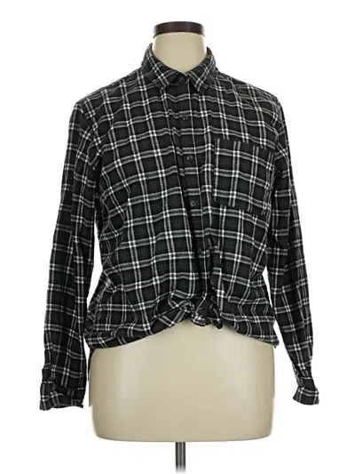 Pre-owned Universal Thread Long Sleeve Blouse In Black