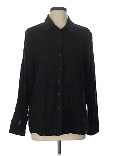 Pre-owned Universal Thread Long Sleeve Blouse In Black
