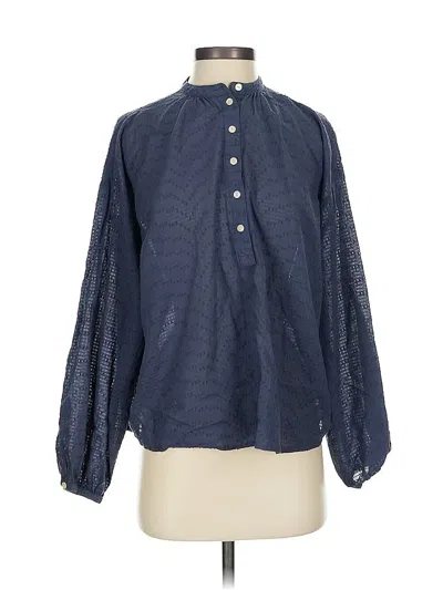 Pre-owned Universal Thread Long Sleeve Blouse In Blue