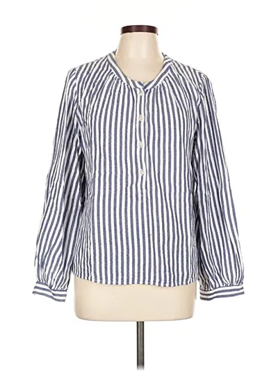 Pre-owned Universal Thread Long Sleeve Blouse In Blue