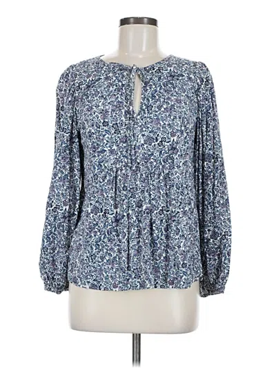 Pre-owned Universal Thread Long Sleeve Blouse In Blue