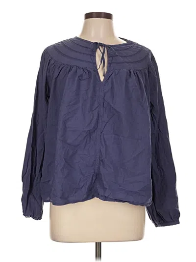 Pre-owned Universal Thread Long Sleeve Blouse In Blue