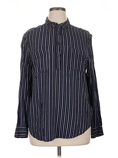 Pre-owned Universal Thread Long Sleeve Blouse In Blue