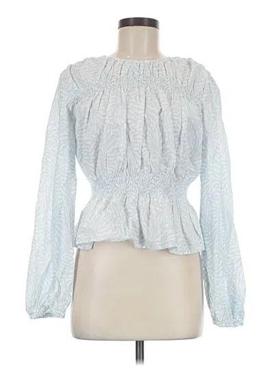 Pre-owned Universal Thread Long Sleeve Blouse In Blue