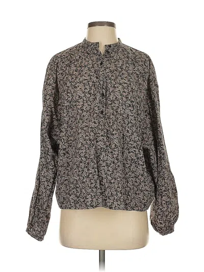 Pre-owned Universal Thread Long Sleeve Blouse In Brown