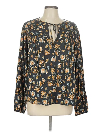 Pre-owned Universal Thread Long Sleeve Blouse In Gold