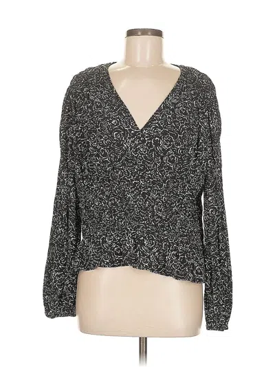 Pre-owned Universal Thread Long Sleeve Blouse In Gray