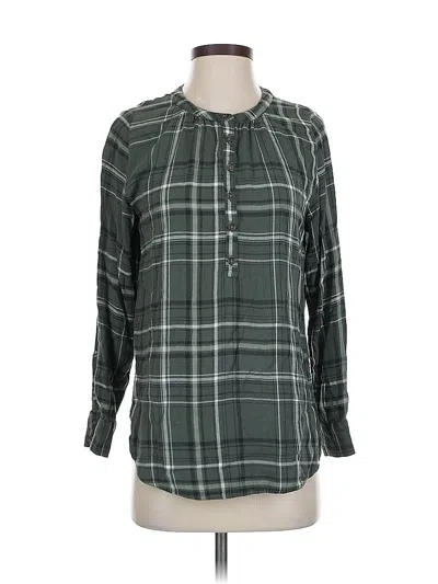 Pre-owned Universal Thread Long Sleeve Blouse In Green