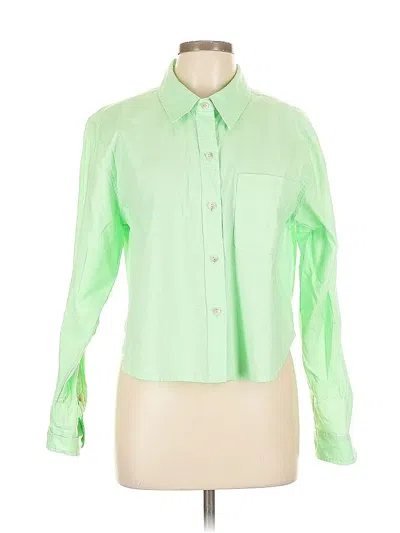 Pre-owned Universal Thread Long Sleeve Blouse In Green