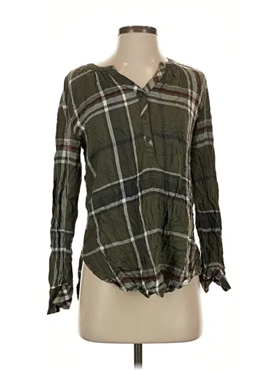 Pre-owned Universal Thread Long Sleeve Blouse In Green