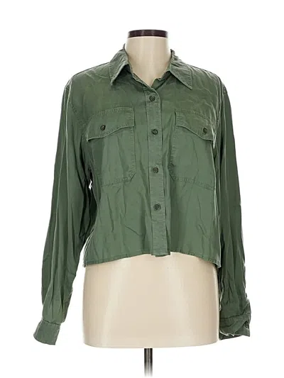Pre-owned Universal Thread Long Sleeve Blouse In Green
