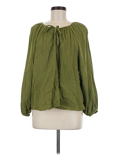 Pre-owned Universal Thread Long Sleeve Blouse In Green