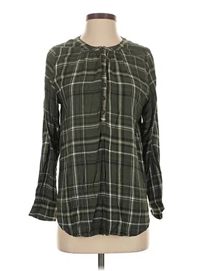 Pre-owned Universal Thread Long Sleeve Blouse In Green