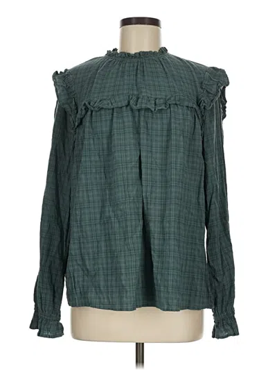 Pre-owned Universal Thread Long Sleeve Blouse In Green