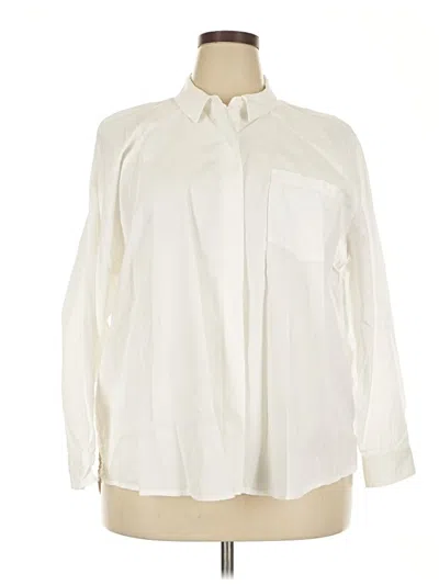 Pre-owned Universal Thread Long Sleeve Blouse In Ivory
